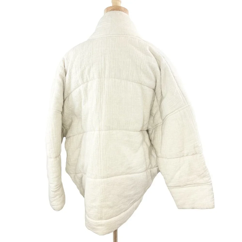 SOLD: 7115 by Szeki Sumo Gauze Puffer in Oatmeal sz S - Picture 5 of 7